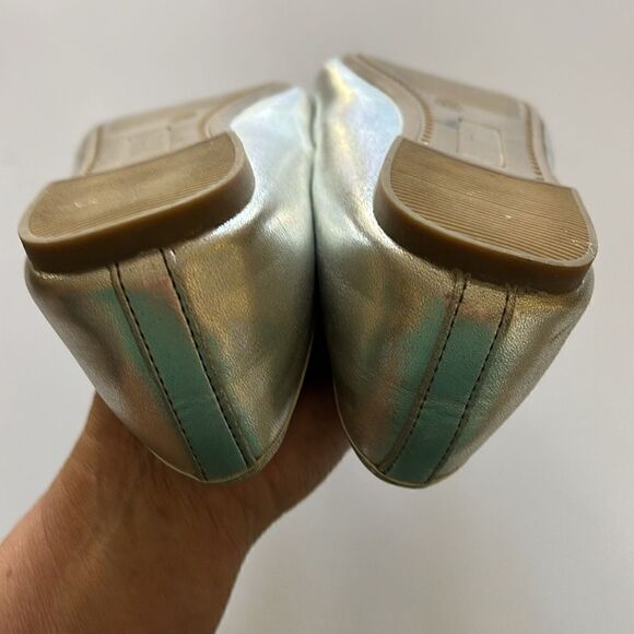 Kohl’s metallic silver Pointed Toe shoes‎ Ballet comfortable Flats size 8.5 - Picture 3 of 8